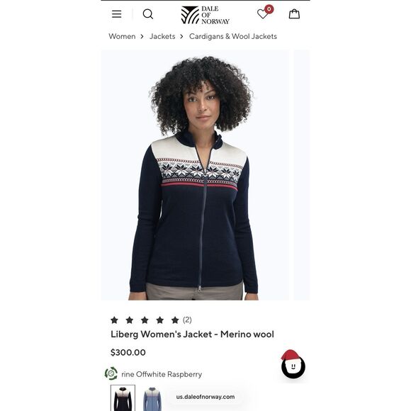 Dale of Norway Women's Black Cream Snowflake Nordic Full Zip Wool Sweater Size L - Picture 4 of 16